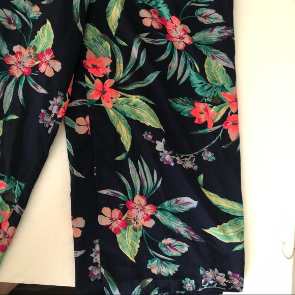 Hint of Blush tropical strapless jumpsuit - Picture 4 of 11